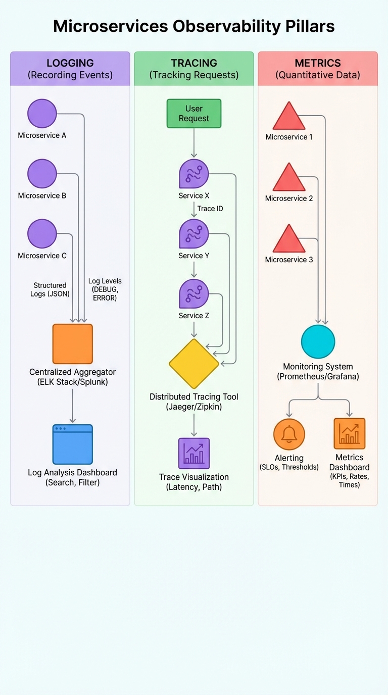 Microservices Observability diagram
