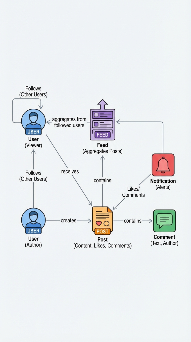 Social feed diagram