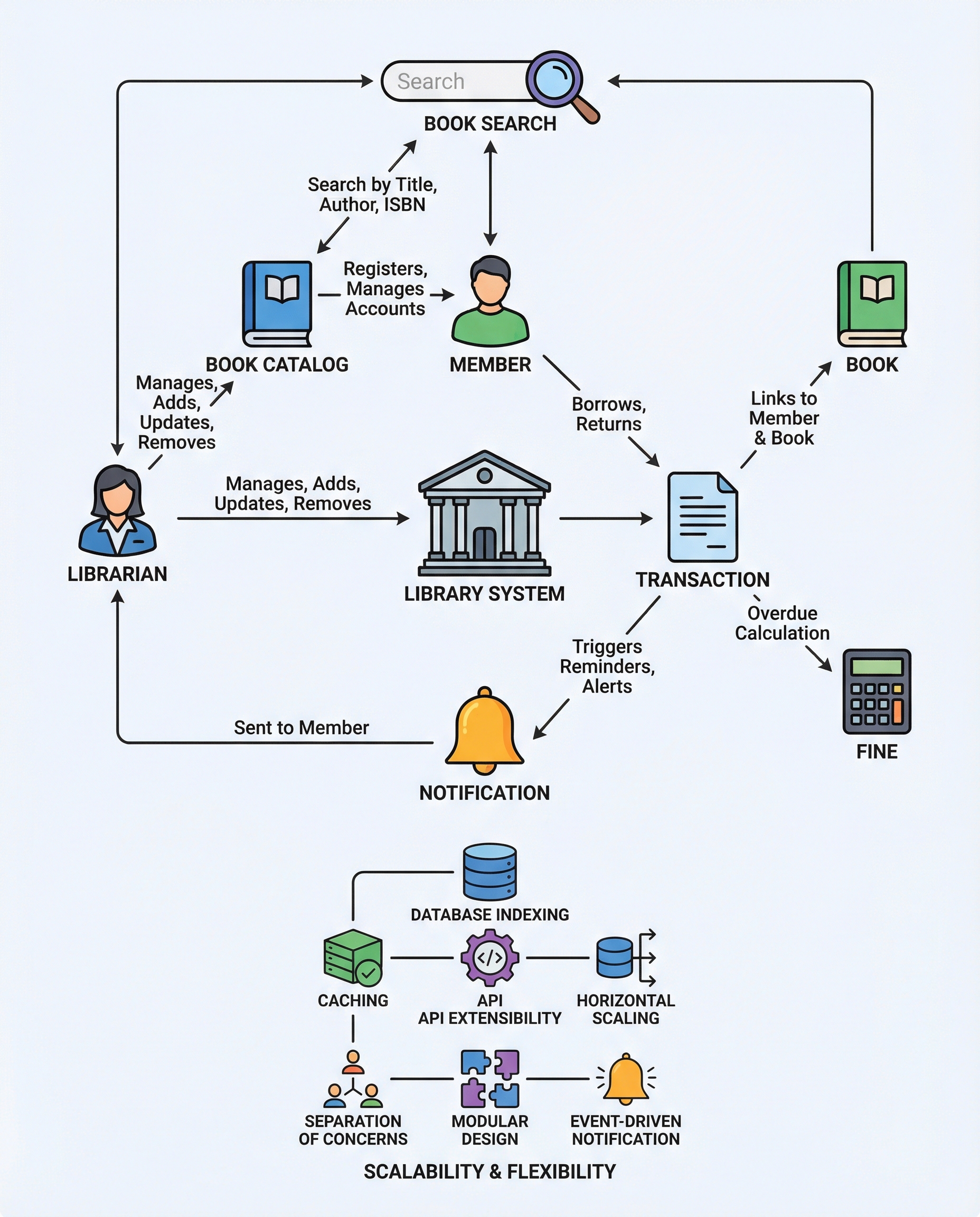 Library System Diagram