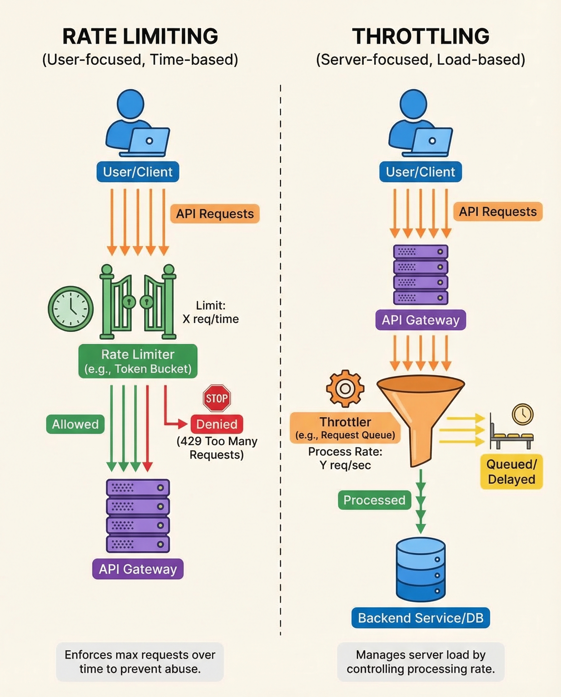 Rate Limiting vs Throttling